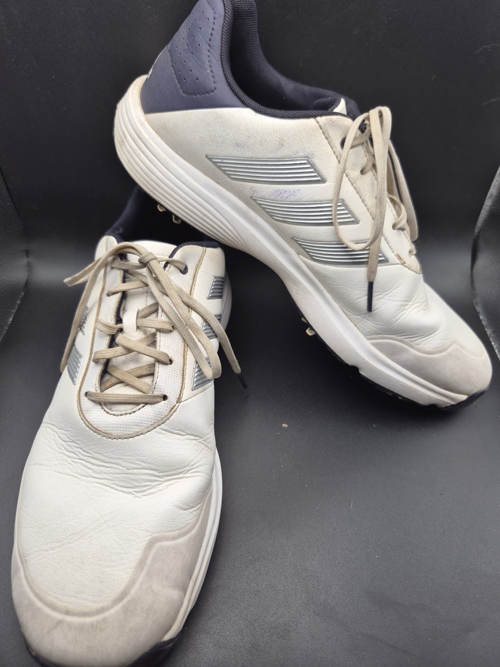 Adidas Bounce Men's White and Navy Golf Shoes